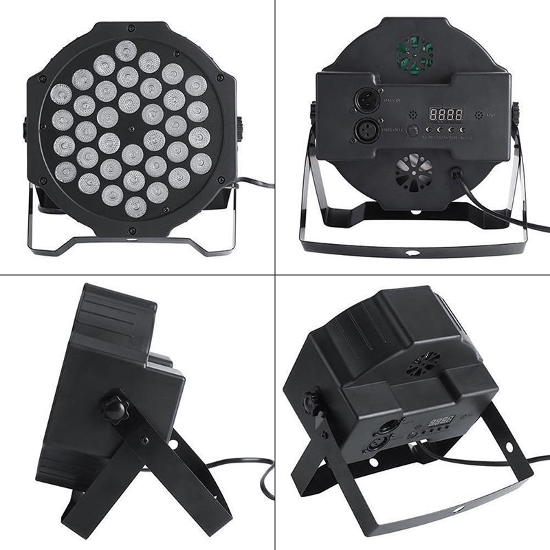 36 светодиодных RGB-ламп для сцены 72 Вт, плоская лампа Par Dmx512, освещение для клуба Dj, вечеринки, дискотеки