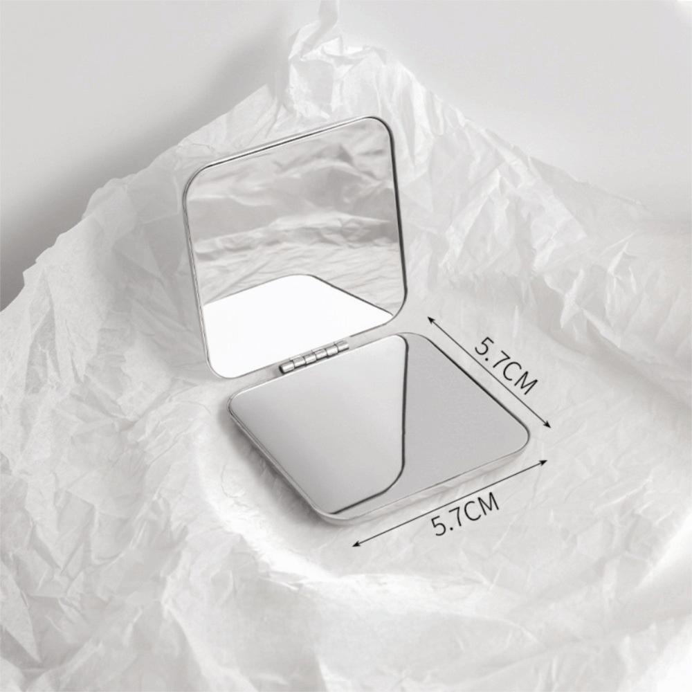 Double-Sided Stainless Steel Mirror Mini Beauty Mirror Foldable Makeup Mirror Travel