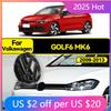 GOLF 4 5 6 7 Горячее 2026 Для VW VOLKSWAGEN 2 шт. 135 мм 110 мм Значок на переднюю решетку и эмблема на крышку багажника автомобиля Логотип Стайлинг автомобиля Для Go