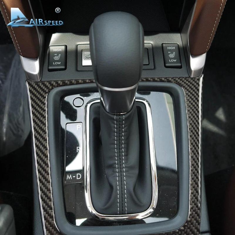 Real Soft Carbon Fiber Sticker for Subaru Forester 2013 2014 2015 2016 Car Center Console Panel Cover Accessories Interior Trim