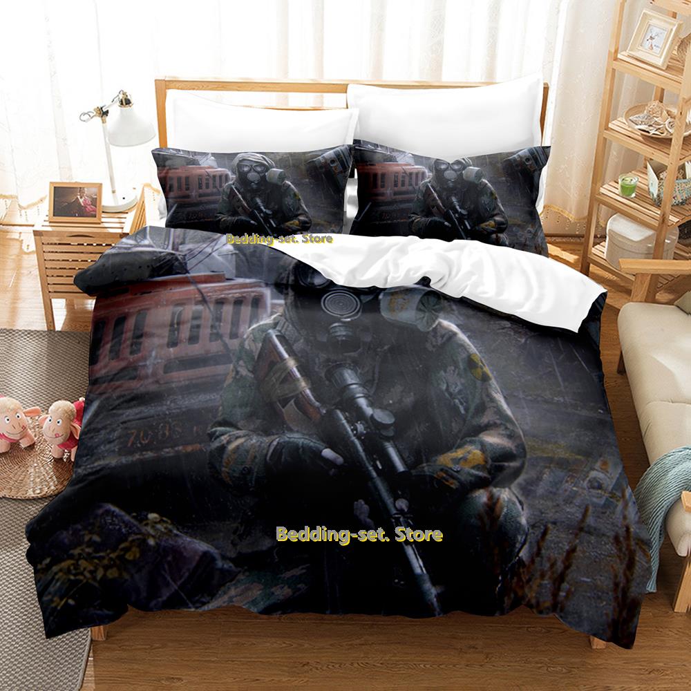 Новая игра S.T.A.L.K.E.R. 2 Набор постельного белья "Сердце Чернобыля" Мультяшный Аниме Трехсекционный Набор Взрослый Детская Спальня Комплекты Пододеяльников Literie