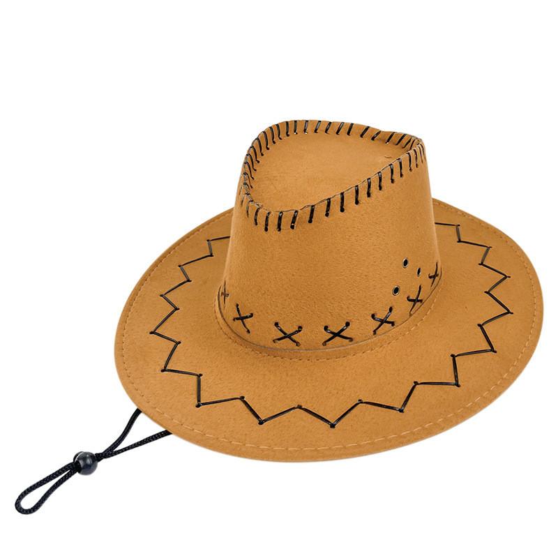 Outdoor Cowboy West Hat Sun Protection Breathable Solid Color Cap Unisex Gift