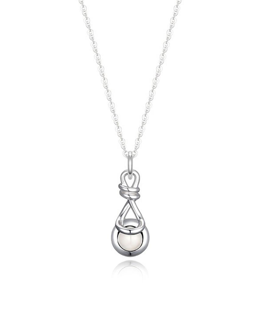 Flit Knot White Gemstone Necklace