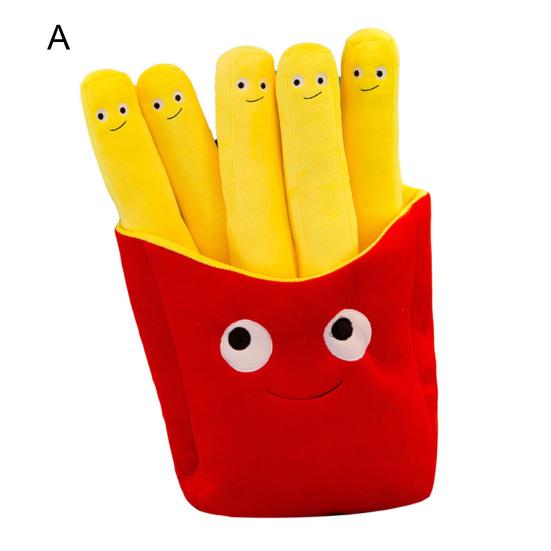 Cartoon Simulation Pizza French Fries Design Sofa Pillow Stuffed Plush Doll