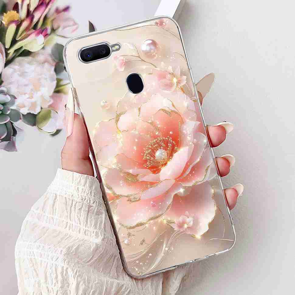 Для Oppo F9 CPH1823 6.3" Чехол Мягкий Силикон ТПУ Задняя Крышка Для Oppo f9 OPPO F9 Pro Модный Цветочный Рисунок Защитные Чехлы