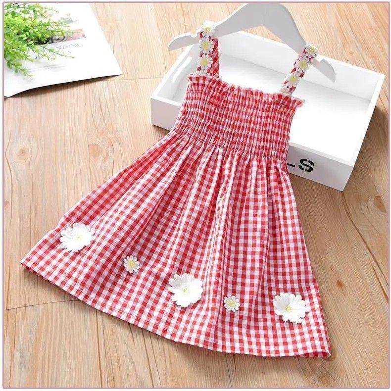 Simple Strapless Dress for Girls: Summer Kids' Fashion Daisy Dress