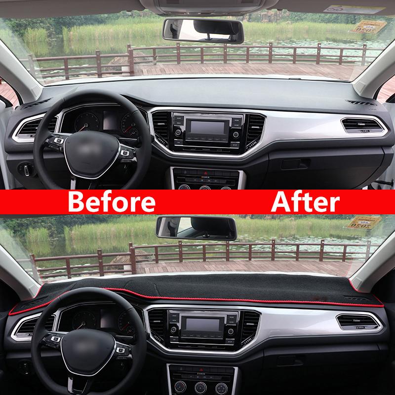 Для Volkswagen VW T-ROC T ROC TROC 2022 2021 2020 2019 2018 автомобильный чехол на приборную панель солнцезащитные коврики анти-УФ коврик аксессуары для ковров