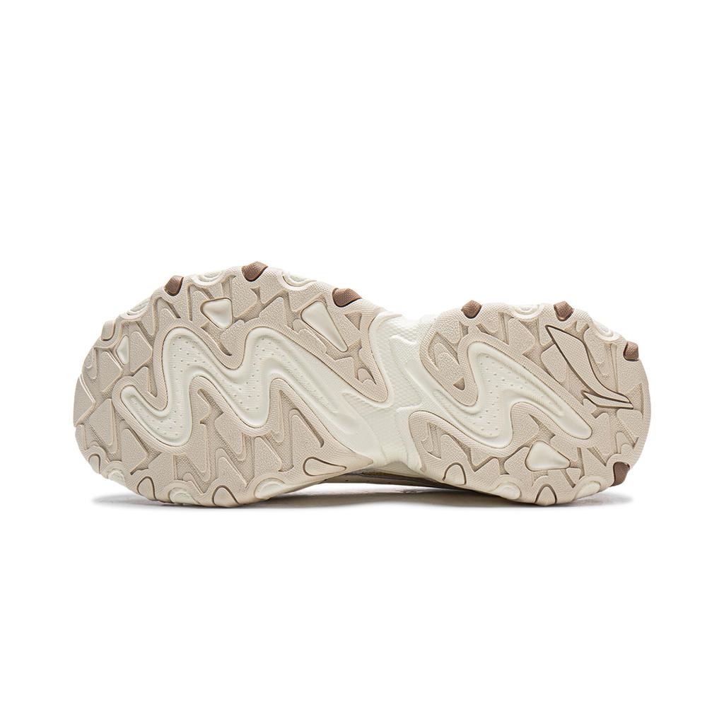 Li Ning Cat Paw Lite3 Нескользящие, износостойкие, дышащие, легкие низкие массивные кроссовки Женские цвет экрю AGCW004-1