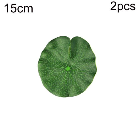 2шт искусственные плавающие листья лотоса поддельные листва растений сад пруд бассейн декор