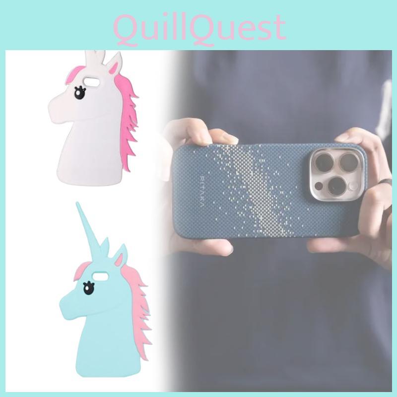 Iphone Silicone Case With Embossed Rainbow Horse For Creative And Cute Phone Protection