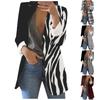Women's Fashion Lapel Printed Jacket Temperament Casual Suit Jacket