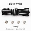 NO.8 4Pcs Metal Buckles No Tie Shoelaces Elastic for Sneakers One Size Fits All Adult Kids Quick Laces Lazy Sport Rubber Shoestrings