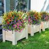 1 Bundle Artificial Flowers Outdoor Shrubs Plants UV Resistant Fake Flower Greenery for Office Kitchen Wedding Hotel Decoration