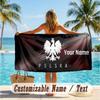 Custom Text Beach Towel, Soft Absorbent Swimming Multi-use TowelPoland