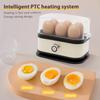 Electric Egg Cooker 6 Egg Capacity Eggs Boiling Machine Stainless Steel Electric Eggs Boiler US Steamer for Kitchen Accessories