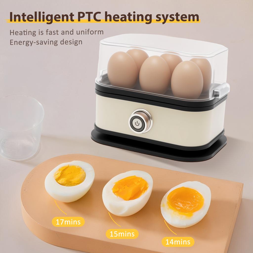 Electric Egg Cooker 6 Egg Capacity Eggs Boiling Machine Stainless Steel Electric Eggs Boiler US Steamer for Kitchen Accessories