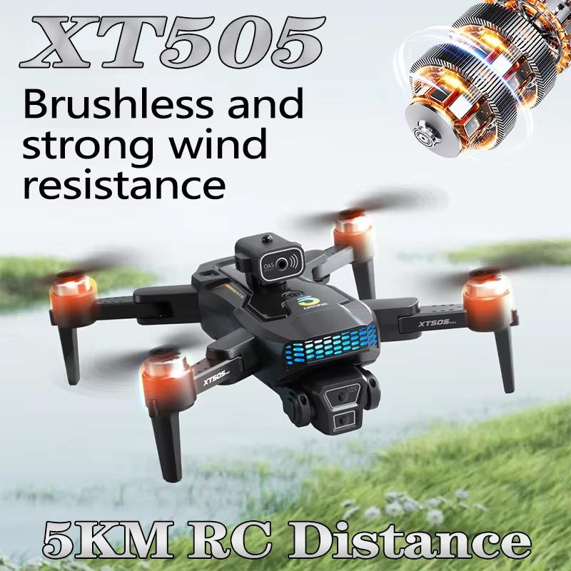 Новый XT505 MAX GPS Дрон 8K ESC HD Двойная камера 5G WIFI FPV Оптический поток Избегание препятствий Бесщеточный двигатель Квадрокоптер Пульт дистанционного управления Самолет Игрушка в подарок