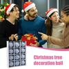 Флокированные елочные шары, бархатные шары, елочные шары, 12 штук, элегантные мягкие елочные шары для Рождества
