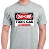 ОПАСНО ТОКСИЧНЫЙ ГАЗ Футболка - Юмор про газы - Туалетный юмор - 100% Хлопок с предварительной усадкой