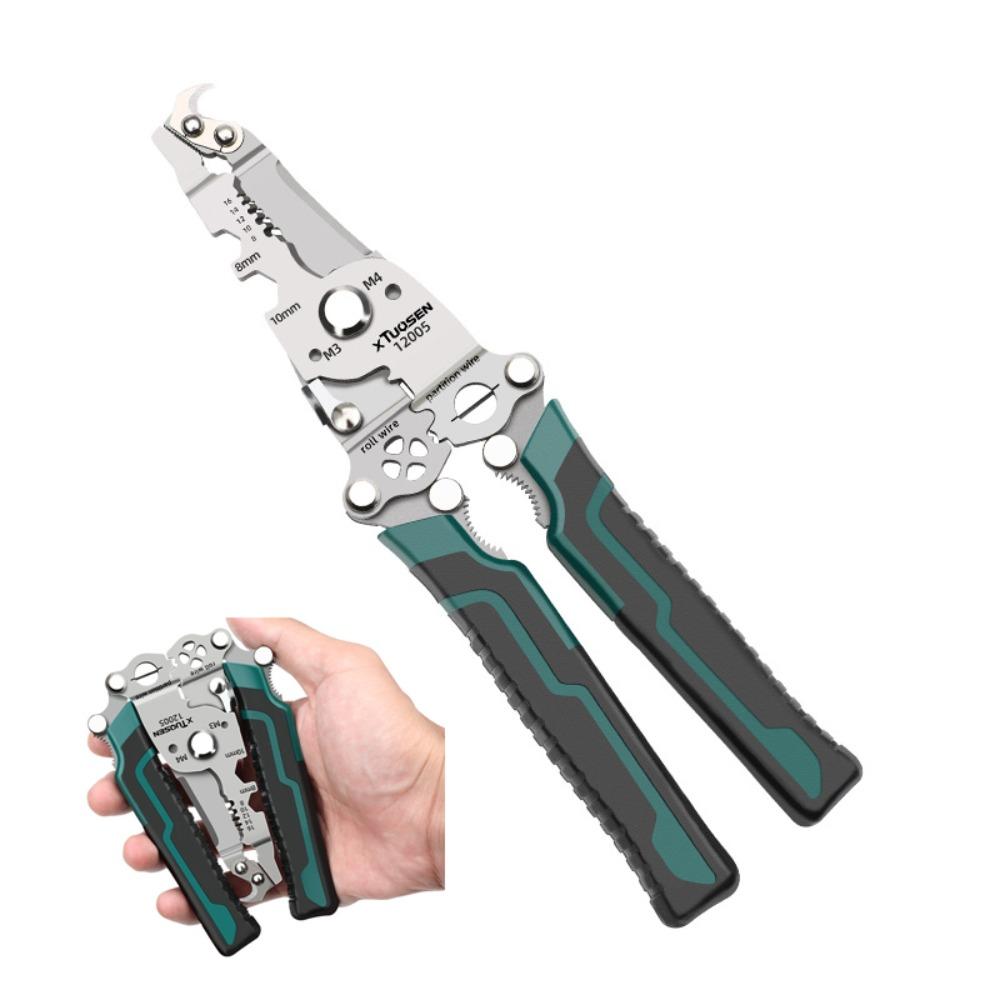 High-carbon Steel Electrician Crimpe Pliers Foldable Pincers New Wire Stripping Pliers Electrician