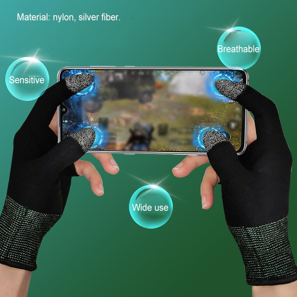 1 Pair Gaming Finger Sleeve Breathable Touch Screen Finger Cot for PUBG Mobile Phone Game 5
