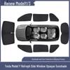 Tesla ModelY Camping Privacy Sunshade Curtains for Side Windows - Blackout & Insulation