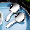 2Pcs Mini Stainless Steel Spoons Coffee Tea Scoop Metal Condiment Sugar Salt Spice Spoon Kitchen Small Scoop Spoon for Canisters