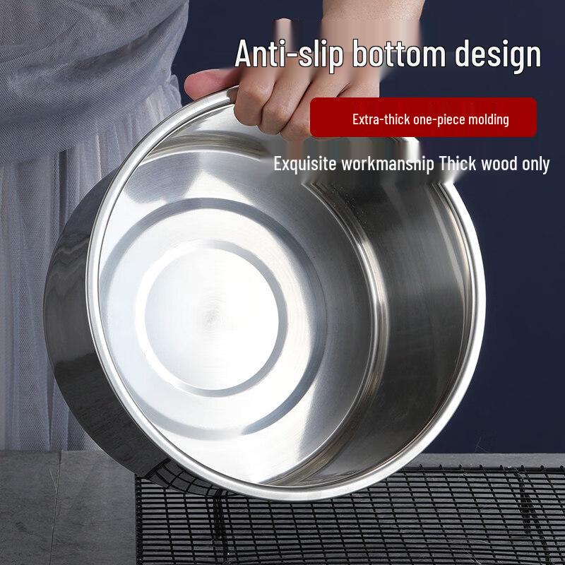 Commercial 304 Stainless Steel Deep Mixing Bowl