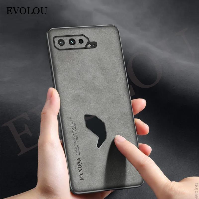 Чехол для ASUS ROG Phone 7 PRO, роскошный чехол из искусственной кожи из овчины, матовый силиконовый чехол для ROG Phone7, противоударный защитный чехол-бампер
