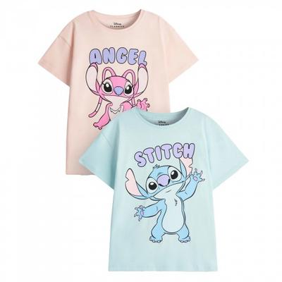 Футболка с короткими рукавами Stitch & Angel для девочек (Упаковка из 2 шт.)
