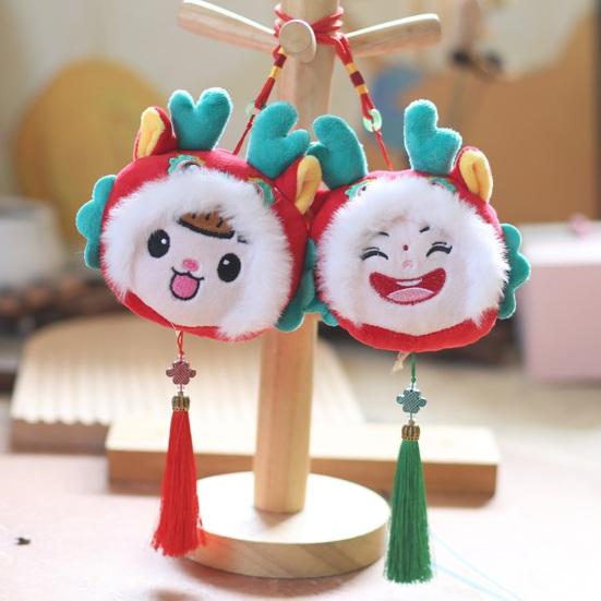 Плюшевый дракон, милый дракон, кукла, подвеска в китайском народном стиле, плюшевые игрушки