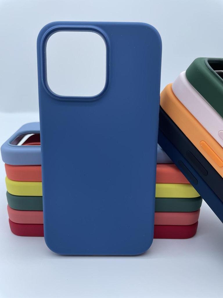 Чехол из жидкого силикона Apple 13 Pro Max с выдвижным окном и полным покрытием