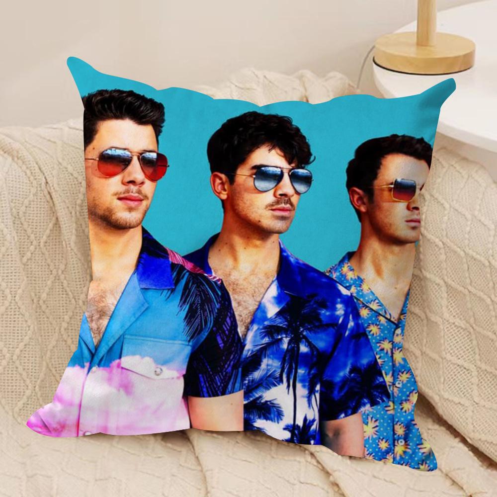 Band JJONAS BBROTHERS Cushion Cover Soft Plush Throw Pillow Cover DoubleSided Decorative Cushion Case Bedroom Home Decor