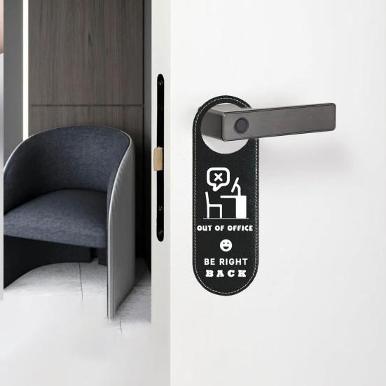 Door Sign Durable Double Sided Design Please Knock And Out Of Office Printing Reminder Sign for Home Office