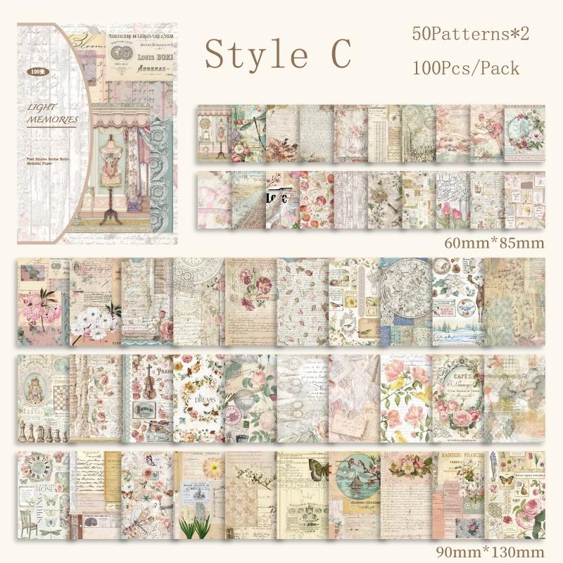 100 шт./упак. старинные истории из серии скрапбукинг материал бумажный журнал коллаж DIY канцелярские принадлежности