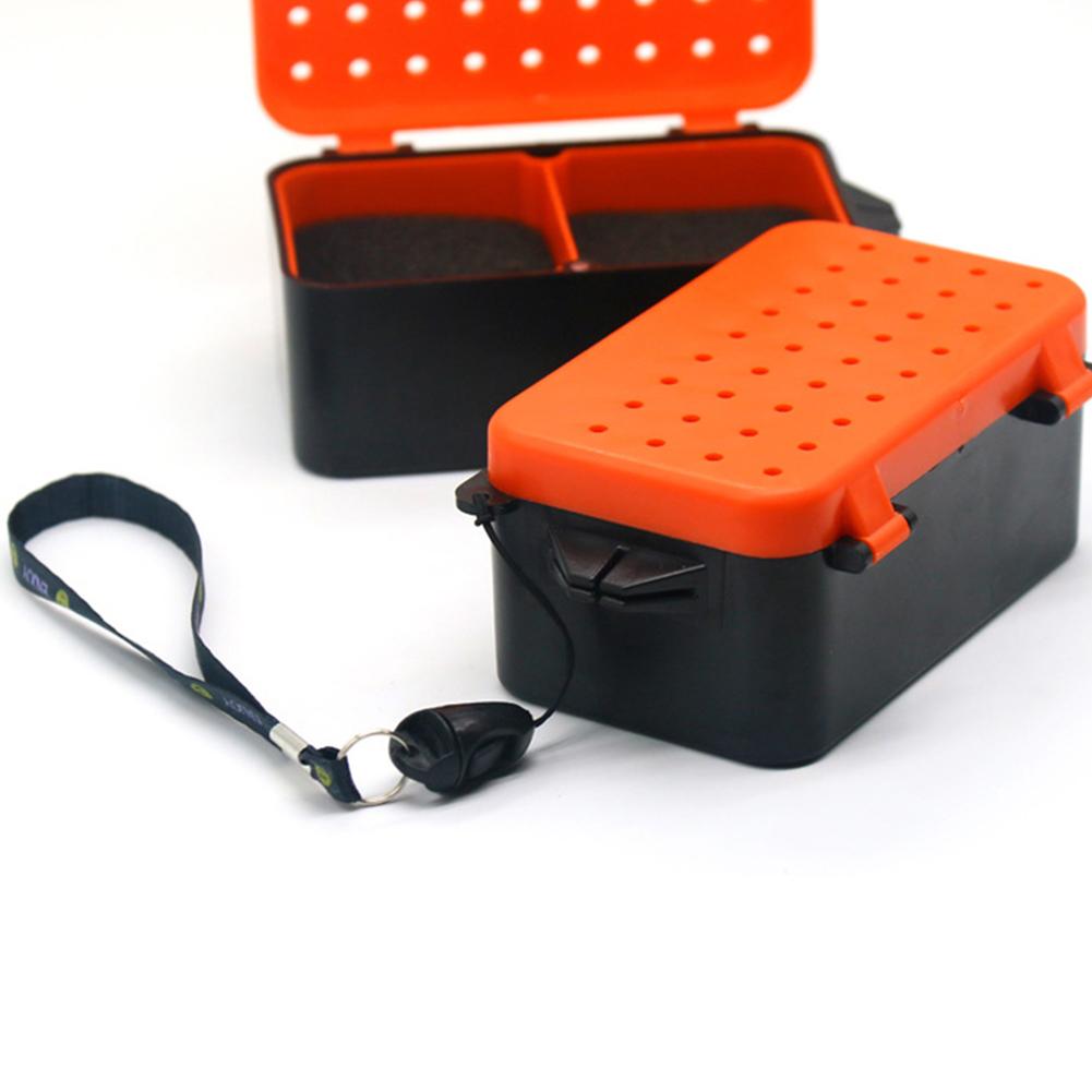 Двухслойная коробка для рыболовной живой наживки с веревкой, чехол для хранения красных червей от дождевого червя