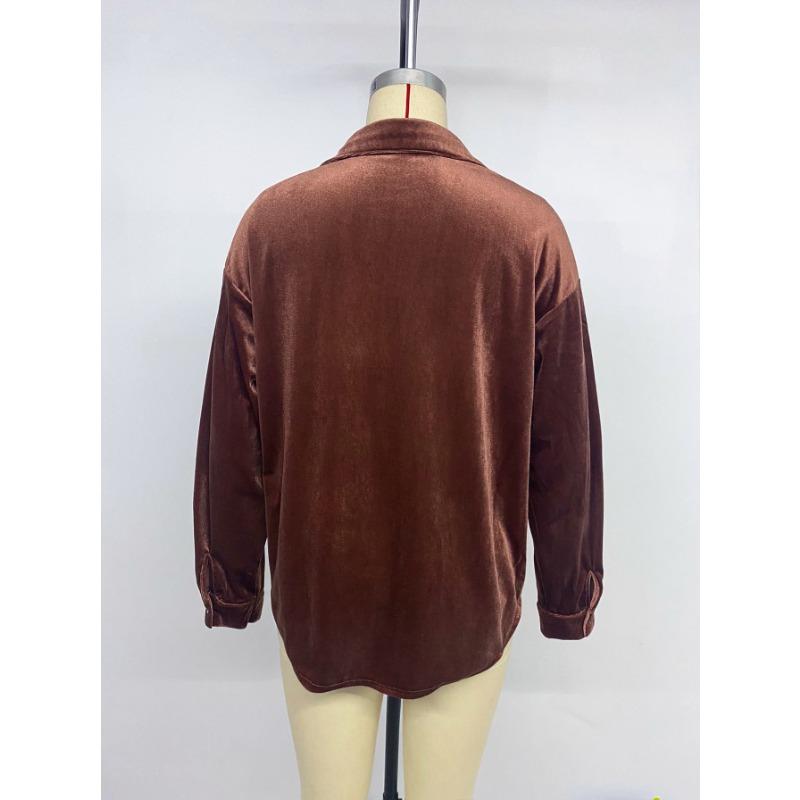 Вельветовый кардиган с лацканами, длинными рукавами и карманами для весны/осени