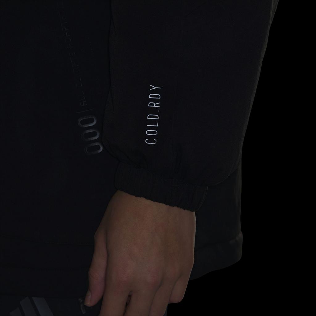 adidas FW24 Легкая стеганая куртка, водонепроницаемая, теплая, спортивная, повседневная, с капюшоном, мужская куртка, черная JY4195