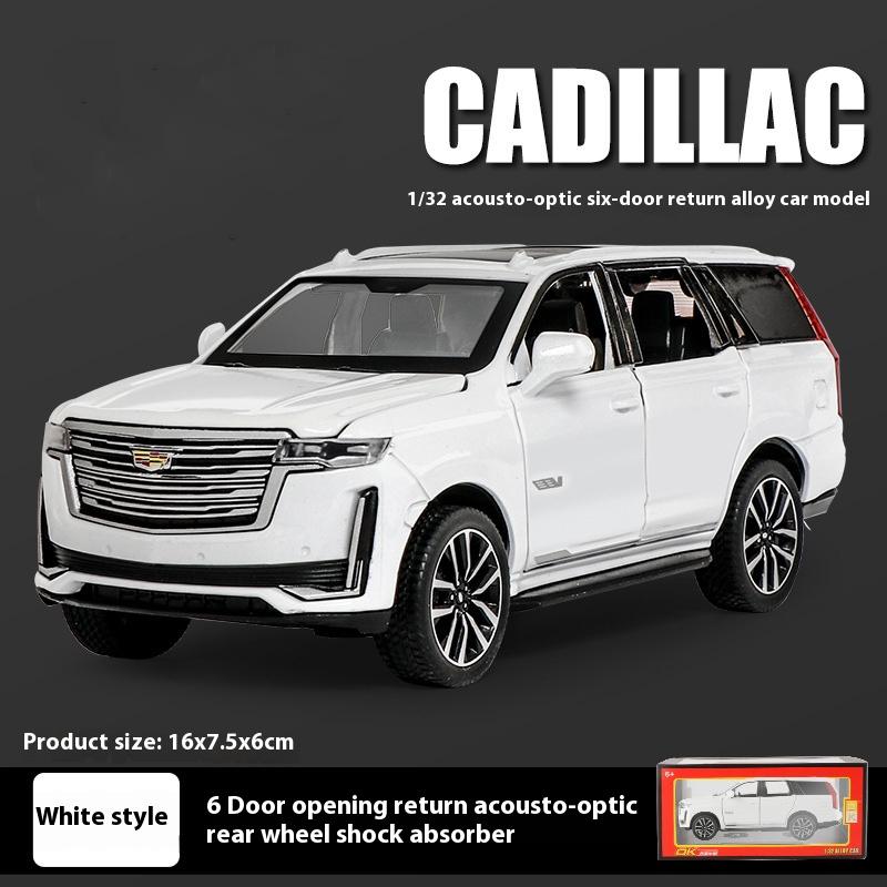 AABHU1 Diecast 1:32 Cadillac Escalade SUV Alloy Model Sound And Light Pull Back Toy Accessories For The Car Birthday Present For Boys