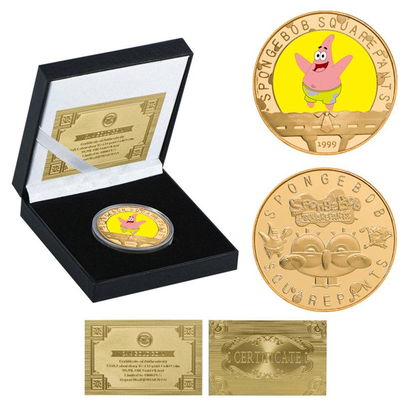 Commemorative Coin Cartoon Anime Coin Peripheral Commemorative Coin Die Casting Metal Coin Cultural and Creative Gift Box