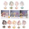 Colorful Crystal Potted Tree Fortune Money Tree Ornament Prosperity & Good Luck Home Decoration Healings Crystals