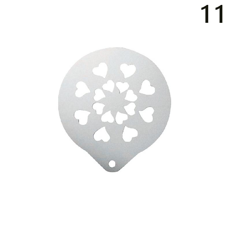 Форма для цветения из нержавеющей стали, необычная модель для штамповки кофе, утолщенный трафарет для распыления кофейной молочной пены