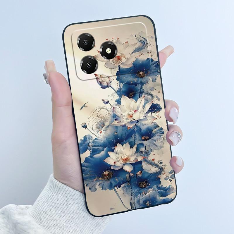 Чехол для телефона ZTE Blade A36 Чехол Z2472 Эстетичный Роскошный Милый Крутой Для Мальчиков Девочек Черный Матовый Мягкий Силикон Защитная Задняя Крышка
