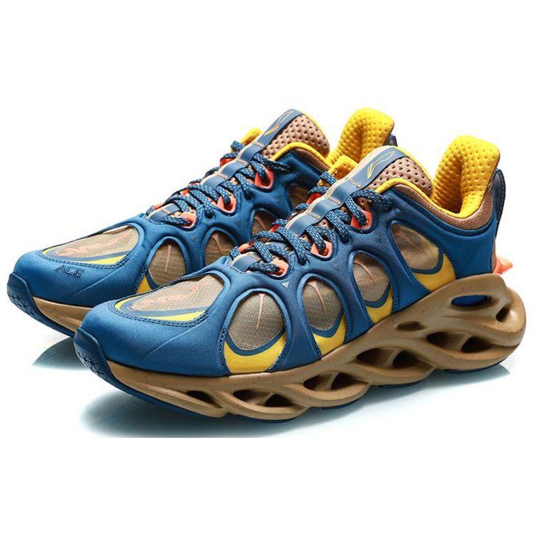 Кроссовки Li Ning Arc Ace амортизирующие дышащие легкие кроссовки с отскоком женские кроссовки синие оранжевые желтые ARHP226-1