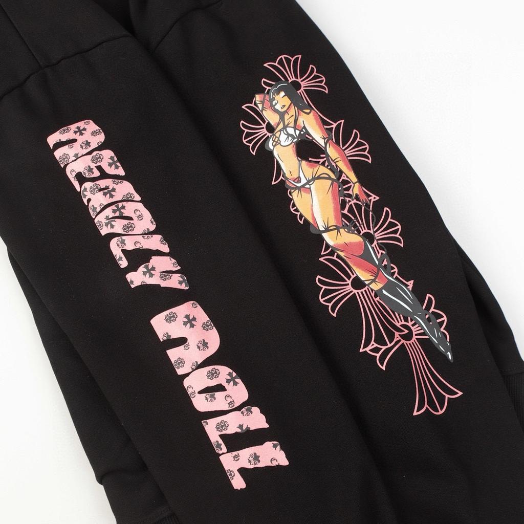 854 CHROME HEARTS Осень-Зима 2025 Новая Толстовка с капюшоном на молнии с логотипом классического стиля большого размера, Подходит для парной носки