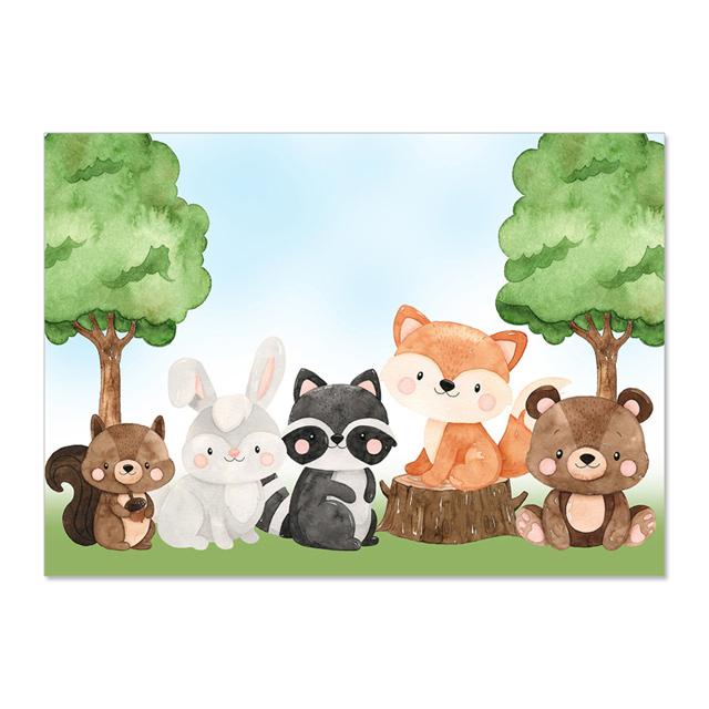 Животное Кролик Пятнистый Олень С Цветами Детская Настенная Живопись Холст Картины Постеры И Принты Настенные Картины Детская Комната Декор Без Рамки