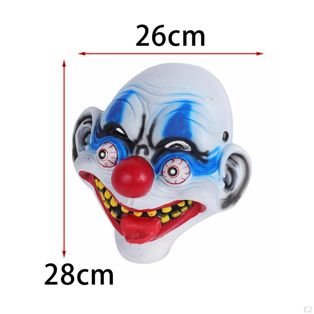 Clown Mask Masquerade Scary Decorative Durable PU Foam Face Cover Costume Accessories for Stage