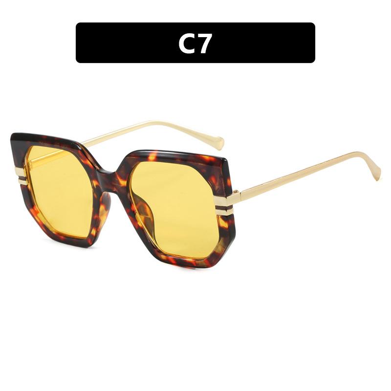 Irregular large frame sunglasses, new fashion sunscreen sunglasses, trendy personalized sunglasses, high-end women