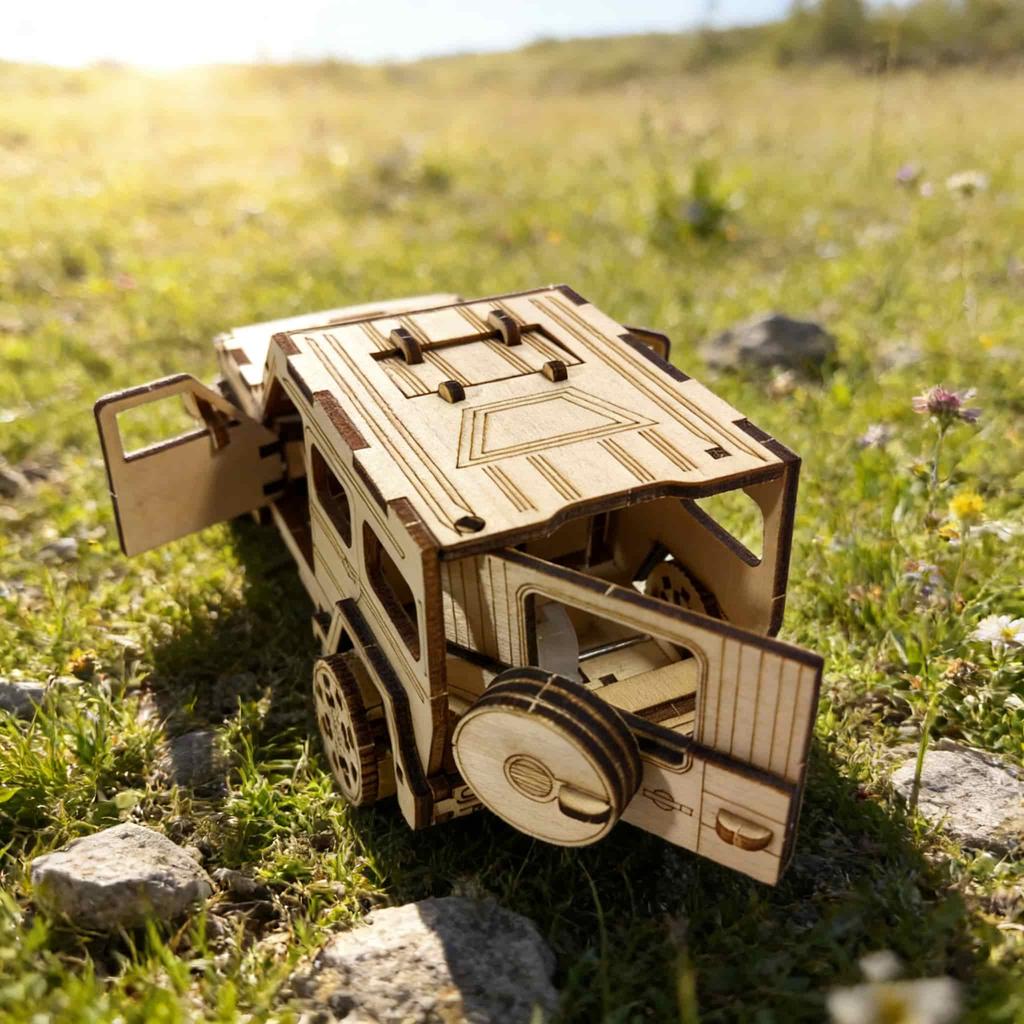 Деревянная головоломка Внедорожник Сделай сам Деревянный 3D Внедорожник Сборка Обучение Подарок на День Рождения Рождественский Подарок