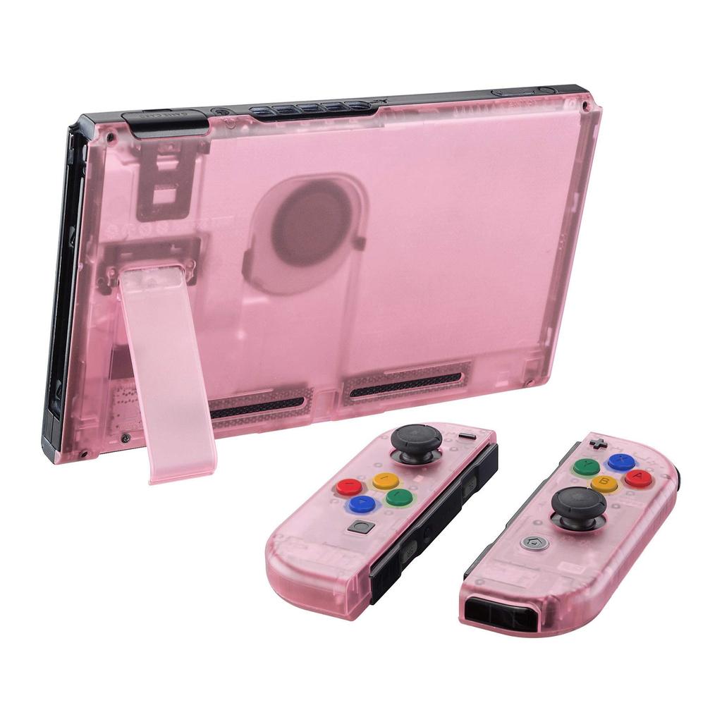 Custom DIY Replacement Case Shell for eXtremeRate Clear Material Back Plate for Switch Holder Handle Controller Housing for Complete Button Set